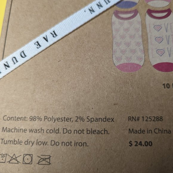 Rae Dunn Girls Ankle Socks 10 Pairs - Picture 6 of 6